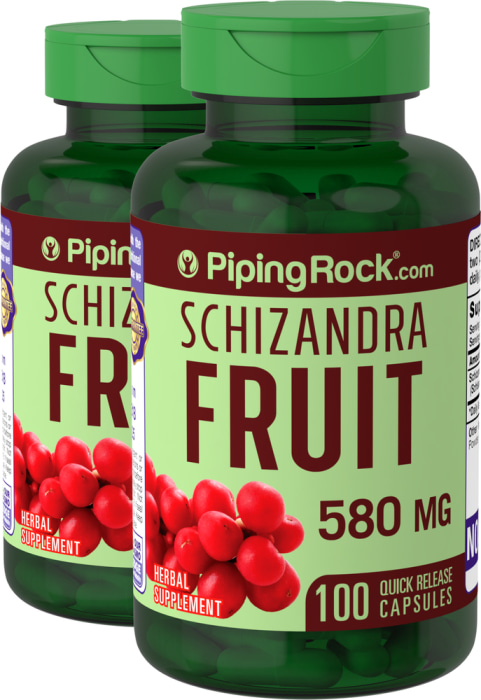Schizandra (Berry) Fruit, 580 mg, 100 Quick Release Capsules, 2  Bottles