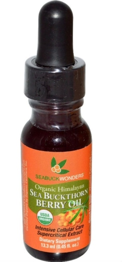 Sea Buckthorn Berry Oil (Organic), 0.45 oz (13.3 mL) Bottle
