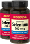 Selenium (Bebas Yis), 200 mcg, 120 Kapsul Vegetarian, 2  Botol