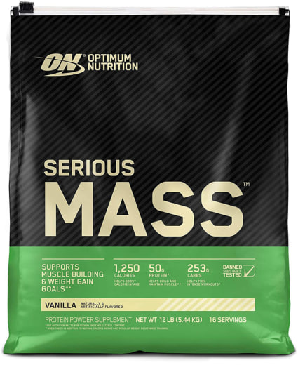 Prášok na priberanie Serious Mass (vanilka), 12 lb Vrecko