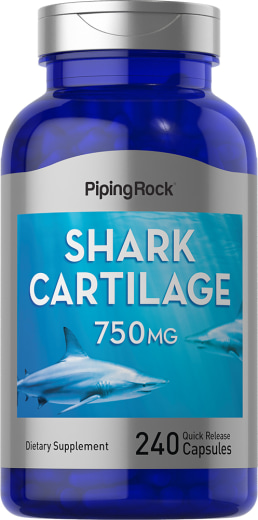 Cartilagem de tubarão , 750 mg, 240 Cápsulas de Rápida Absorção