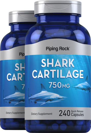 Shark Cartilage, 750 mg, 240 Quick Release Capsules, 2  Bottles