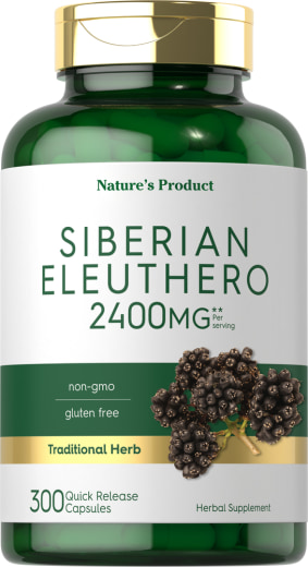 Siberian Eleuthero, 2400 mg (par portion), 300 Gélules à libération rapide