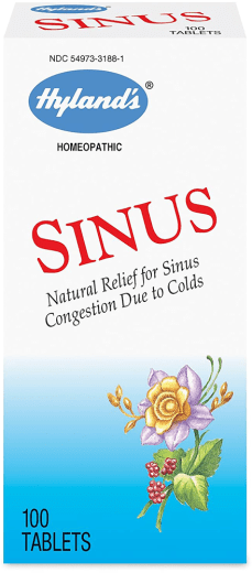 Sinus Homeopático para Congestão de Sinusite Causada por Resfriados, 100 Comprimidos