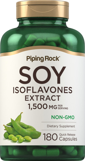 Extracto de isoflavonas de soja, 1500 mg (por porción), 180 Cápsulas de liberación rápida