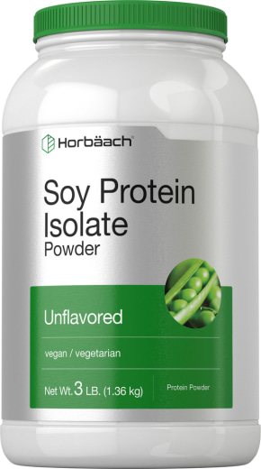 Soy Protein Isolate Powder Unflavored, 3 lb (1.362 kg) Bottle