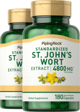 St. John's Wort 0.3% hypericin (Standardized Extract), 300 mg, 180 Quick Release Capsules, 2  Bottles