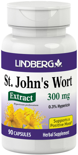 St. John's Wort standardiseret ekstrakt, 300 mg, 90 Kapsler