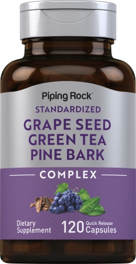 Gestandaardiseerd druivenpit-, groene thee & pijnboomschorscomplex, 120 Snel afgevende capsules