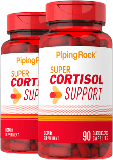 Kortizolová super podpora, 90 Kapsule s rýchlym uvoľňovaním, 2  Fľaše