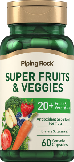 Kapslar med superfrukt och grönsaker, 60 Vegetariska kapslar
