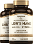 Seta melena de león súper , 2100 mg, 180 Cápsulas vegetarianas, 2  Botellas/Frascos