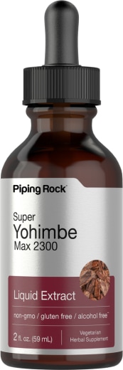 Ekstrak Cecair Super Yohimbe Max Bebas Alkohol , 2300 mg, 2 fl oz (59 mL) Botol Penitis