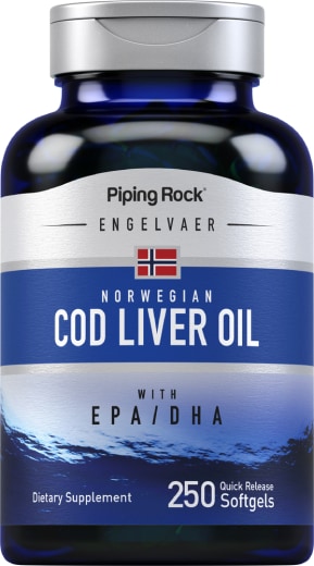 Aceite de hígado de bacalao Supreme Engelvaer noruego, 250 Cápsulas blandas de liberación rápida