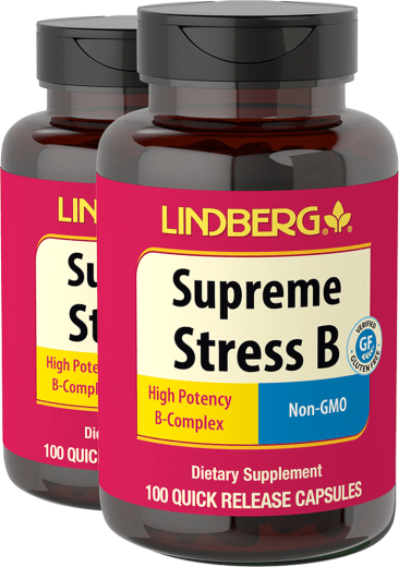 Superieure stress B, 100 Snel afgevende capsules, 2  Flessen