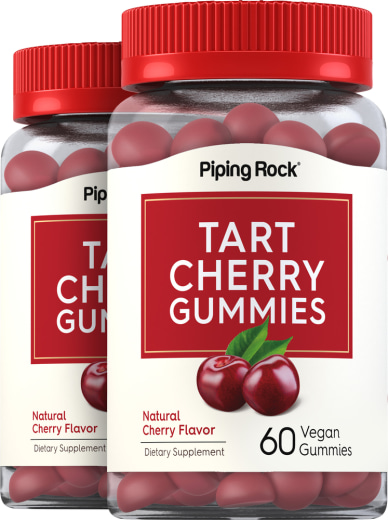 Tart Cherry (Delicious Cherry), 60 Vegan Gummies, 2  Bottles