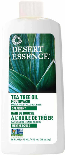 Tea Tree olie mondwater spearmint, 16 fl oz (473 mL) Fles