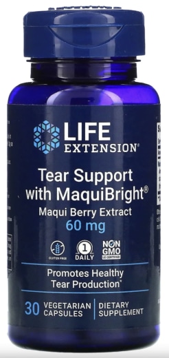 使用 MaquiBright 補充淚液, 60 mg, 30 素食專用膠囊