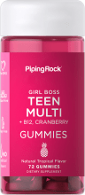 Teen Girl Multi + B-12 & Cranberry Gummies (Natural Tropical), 72 Gummies