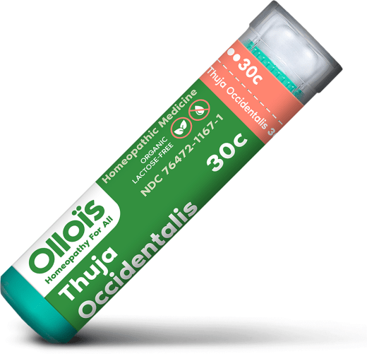 Formula omeopatica Thuja occidentalis 30c tradizionalmente utilizzata per le verruche, 80 Pillole