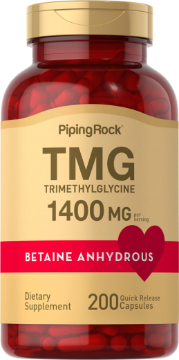 TMG (Trimethylglycine), 1400 mg, 200 Quick Release Capsules