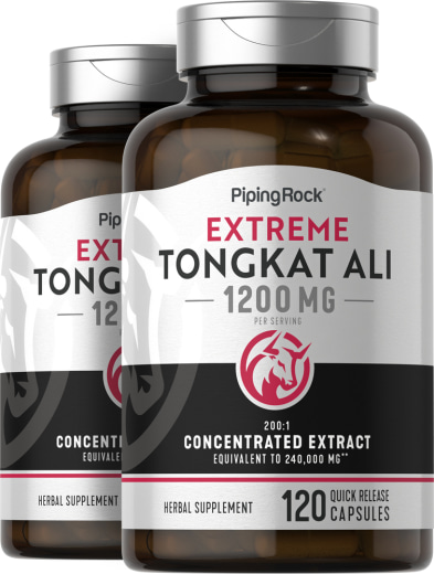 Tongkat Ali LongJack, 240000 mg (ต่อการเสิร์ฟ), 120 แคปซูลแบบปล่อยตัวยาเร็ว, 2 ขวด