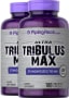 Extracto estandarizado Tribulus Max, 750 mg, 180 Cápsulas de liberación rápida, 2  Botellas/Frascos