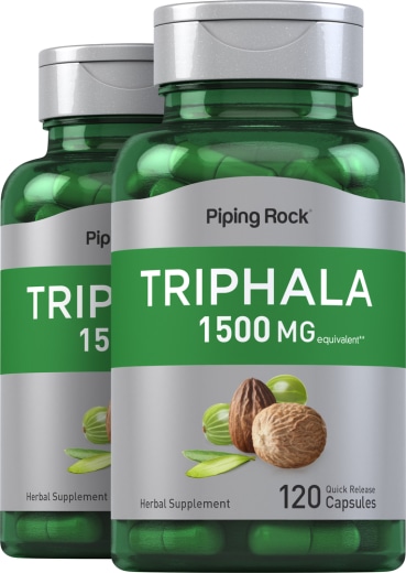 Trifala, 1500 mg (per portion), 120 Snabbverkande kapslar, 2  Flaskor
