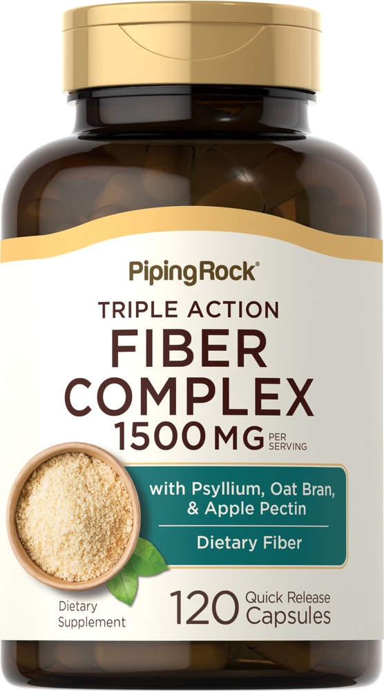 Vaag Zuidelijk ui Buy Triple Action Fiber 120 Capsules | Fiber Pills | PipingRock Health  Products