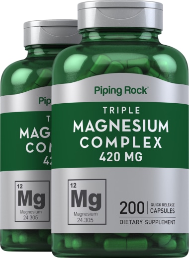 Triple Magnesium Complex, 420 mg, 200 Quick Release Capsules, 2  Bottles