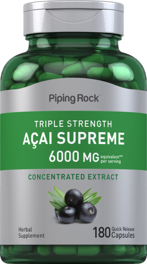 Háromszoros erősségű acai Supreme, 6000 mg (adagonként), 180 Gyorsan oldódó kapszula