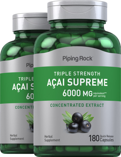 Triple Strength Acai Supreme, 6000 mg, 180 Quick Release Capsules, 2  Bottles