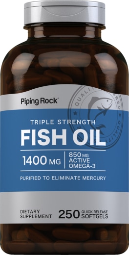 Trojitá sila Omega-3 rybí olej 1360 mg (900 mg aktívna Omega-3), 250 Mäkké gély s rýchlym uvoľňovaním