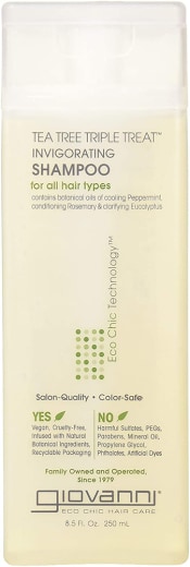 Driedubbele Tea Tree shampoo, 8.5 fl oz (250 mL) Fles