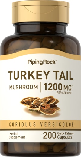 Turkey Tail Mushroom, 1200 mg, 200 Quick Release Capsules