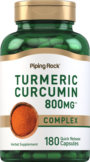Compuesto de cúrcuma y curcumina, 800 mg, 180 Cápsulas de liberación rápida