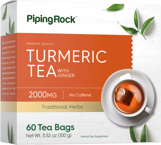 Té de cúrcuma, 2000 mg, 60 Bolsas de té