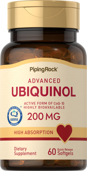 Ubiquinol, 200 mg, 60 Capsules molles à libération rapide