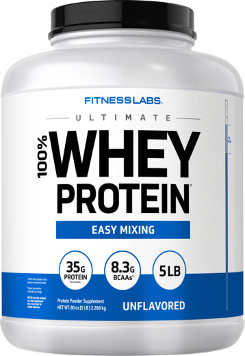 Ultimate Whey Protein (uten smakstilsetning), 5 lbs (2.26 kg) Flaske