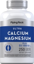 Calcium et magnésium Ultra avec D3 (Cal 1 000 mg/Mag 500 mg/D3 1 000 IU) (par portion), 250 Petits comprimés enrobés