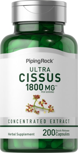 Cissus quadrangularis, 1800 mg (por dose), 200 Cápsulas de Rápida Absorção