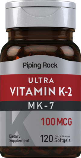 Vitamina K-2 Ultra  MK-7, 100 mcg, 120 Cápsulas blandas de liberación rápida
