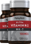 Vitamina K-2 Ultra  MK-7, 100 mcg, 120 Cápsulas blandas de liberación rápida, 2  Botellas/Frascos