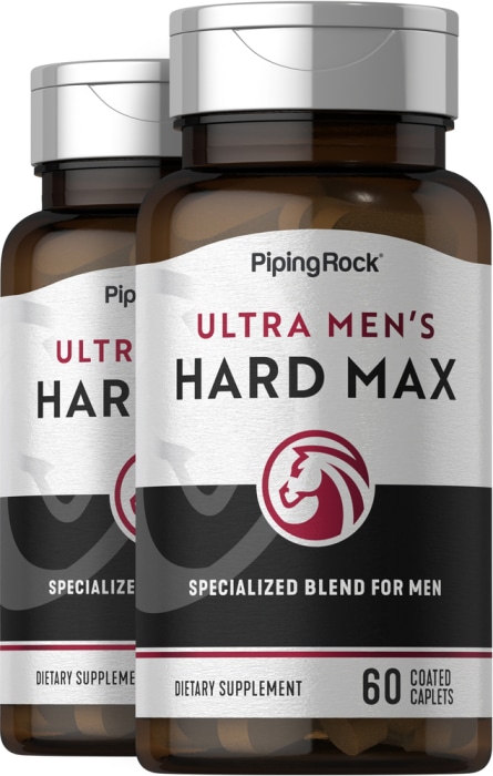 Ultra Men's HARD MAX, 60 Coated Caplets, 2  Bottles