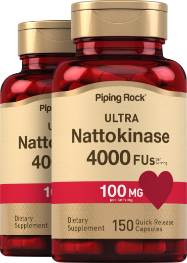 Ultra Nattokinase 4000 FU, 100 mg (pr. dosering), 150 Kapsler for hurtig frigivelse, 2  Flasker