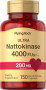 Ultra nattokináz 4000 FU, 200 mg (adagonként), 150 Gyorsan oldódó kapszula