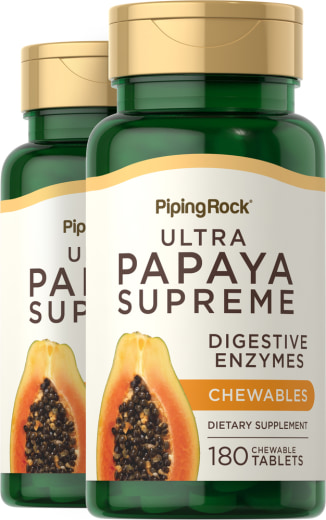 Ultra Papaya-Enzym Supreme, 180 Kautabletten, 2  Flaschen