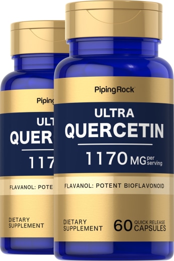 Ultra-kversetiini , 1170 mg/annos, 60 Pikaliukenevat kapselit, 2  Pulloa