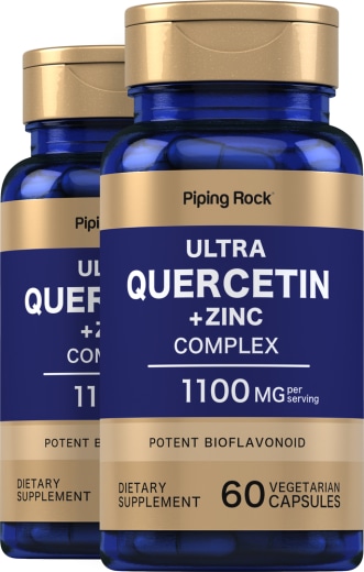 Ultra Quercetin plus Zinc Complex, 1100 mg, 60 Quick Release Capsules, 2  Bottles