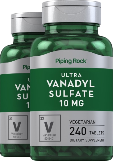 Ultra Vanadyl Complex (Vanadium) , 10 mg, 240 Vegetarianske tabletter, 2  Flasker